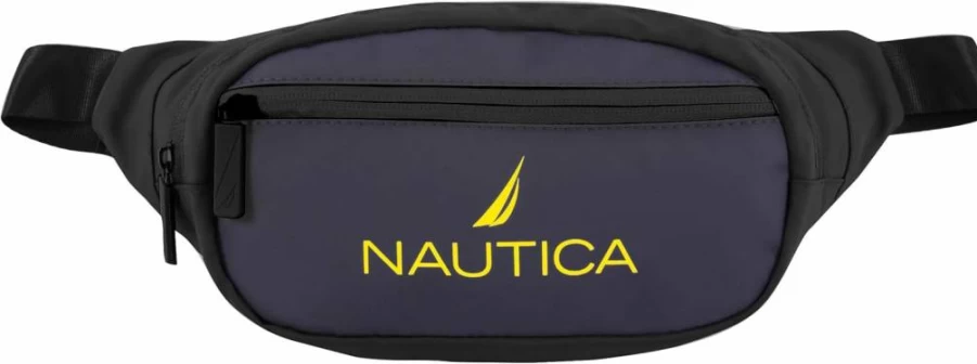 Nautica Navy and Red Waist Pack – Adjustable One Size Fanny Pack for Men and Women