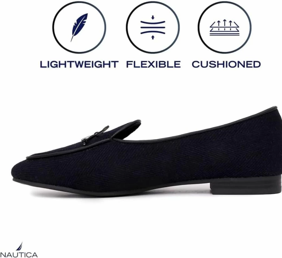 Nautica Women's Penny Loafers Slip-On Moccasins – Comfortable Ballet Flats for Work, Office & Outdoor Wear
