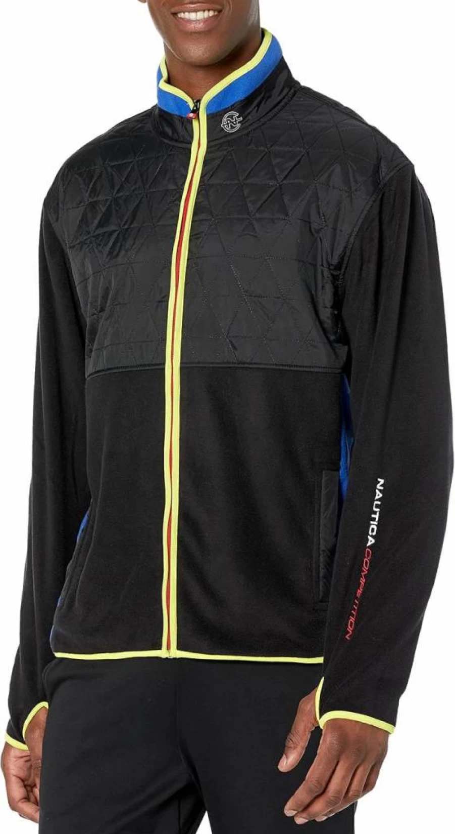 Nautica Men's Sustainable Full-Zip Mock-Neck Jacket – Lightweight Athletic Outerwear