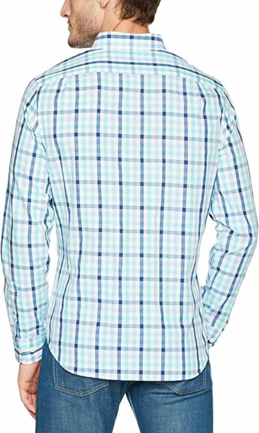 Nautica Men's Long Sleeve Button-Down Shirt Wrinkle Resistant Casual Dress Shirt