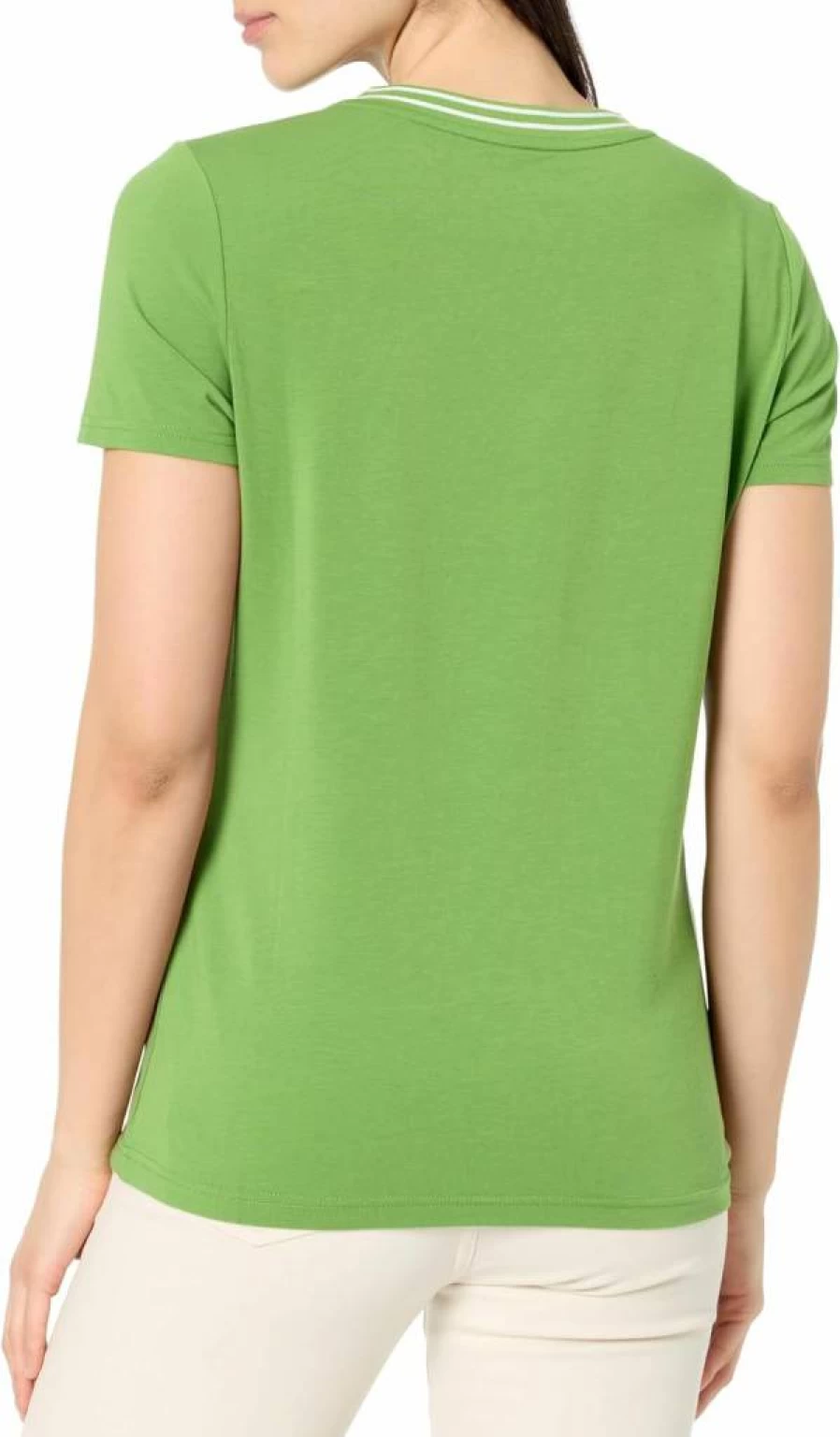 Nautica Women's Classic Solid V-Neck Cotton Short Sleeve Tee - Casual Comfort Fit Top