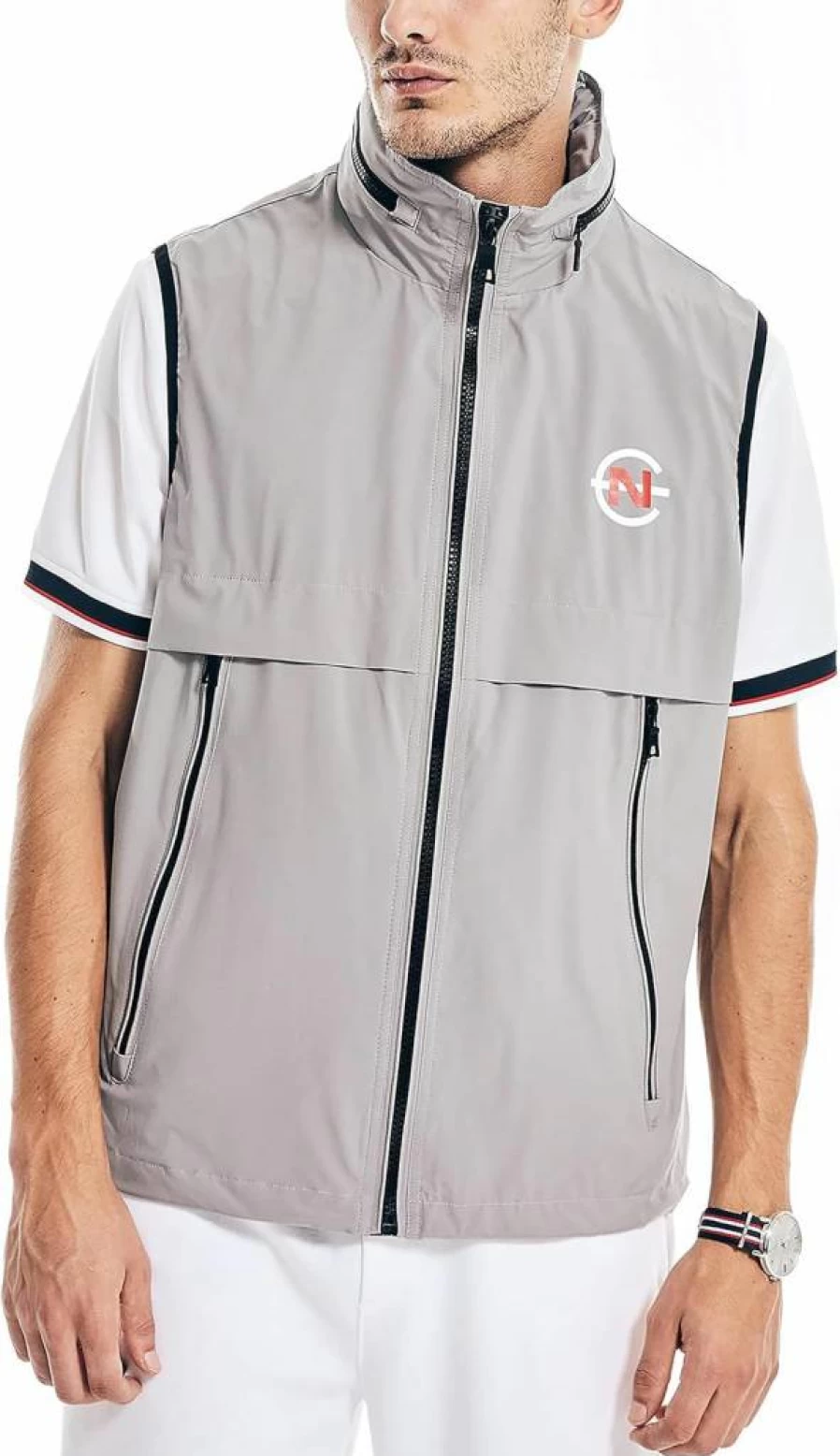 Nautica Men's Sustainable Performance Competition Vest – Lightweight & Breathable Activewear