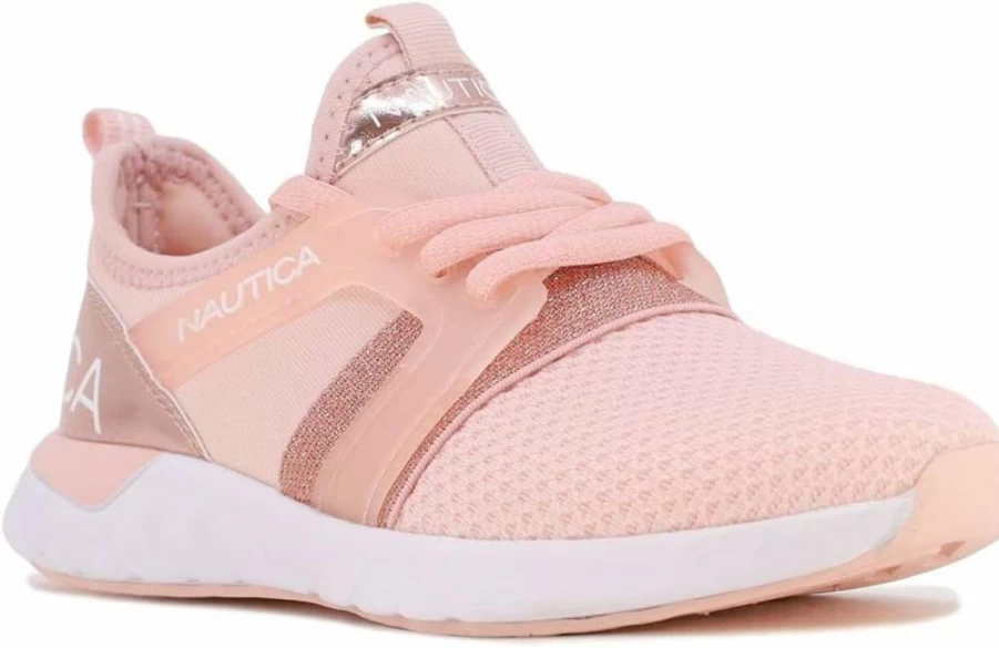 Nautica Girls' Athletic Sneakers for Kids - Lightweight Running Shoes for Toddler, Little & Big Kid - Fashion Lace-Up Tennis Sports Footwear
