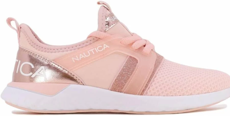 Nautica Girls' Athletic Sneakers for Kids - Lightweight Running Shoes for Toddler, Little & Big Kid - Fashion Lace-Up Tennis Sports Footwear