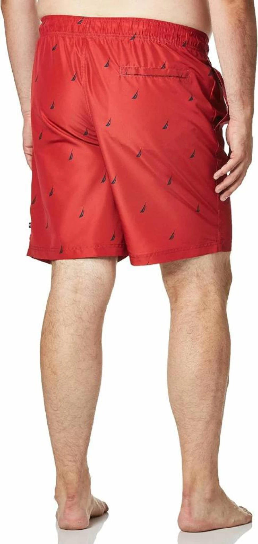 Nautica Men's Quick Dry Swim Trunks with Sailboat Print - Comfortable J-Class Beach Shorts for Swimming