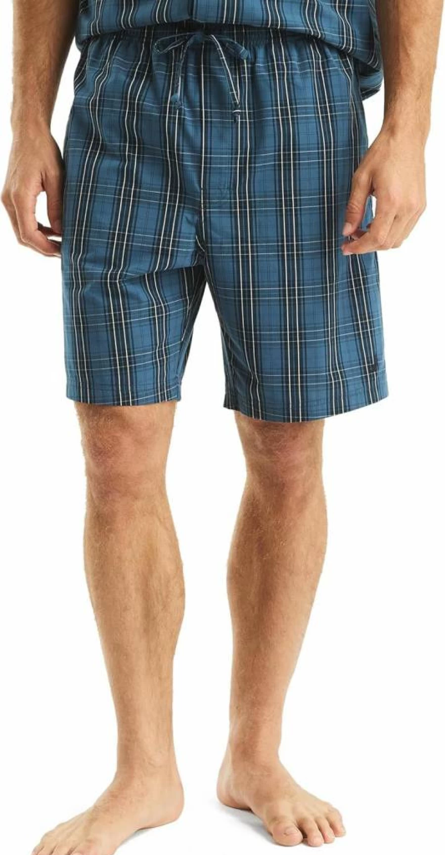 Nautica Men's Plaid Poplin Sleep Shorts - Sustainable Comfort & Style