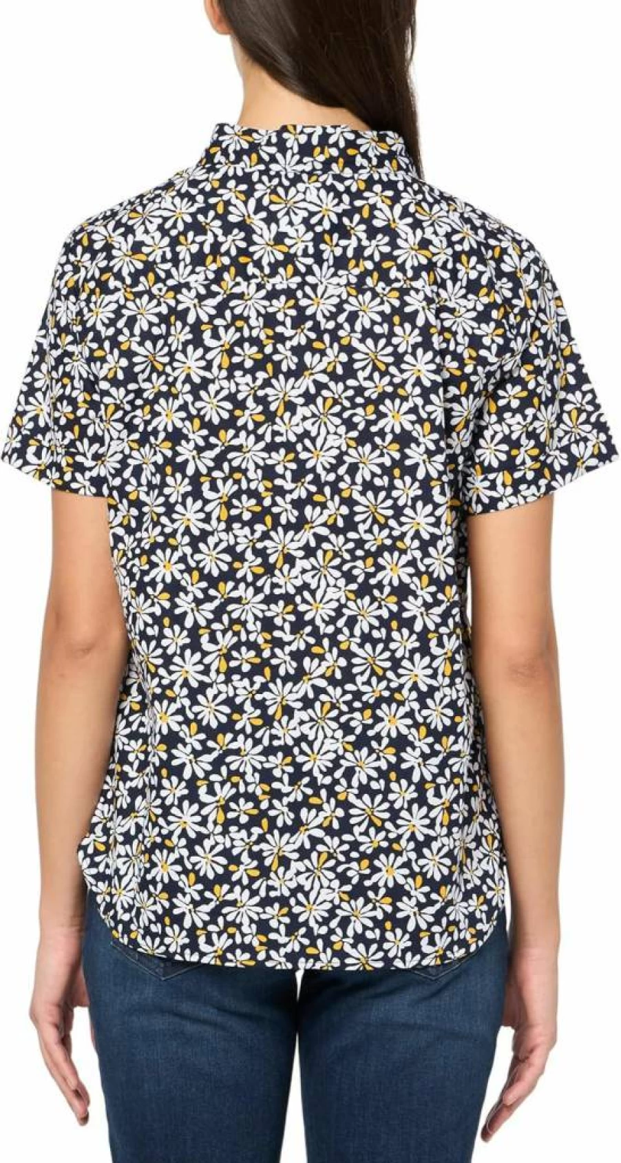 Nautica Women's Short Sleeve Button-Down Camp Shirt - Casual Comfort Fit Top