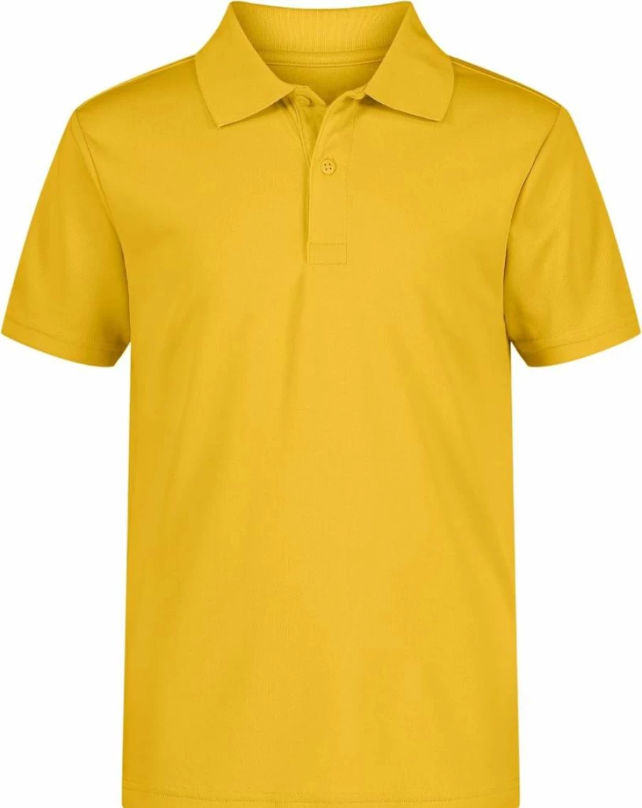 Nautica Boys' Moisture-Wicking Performance Polo Shirt for School Uniforms - Short Sleeve with Button Closure