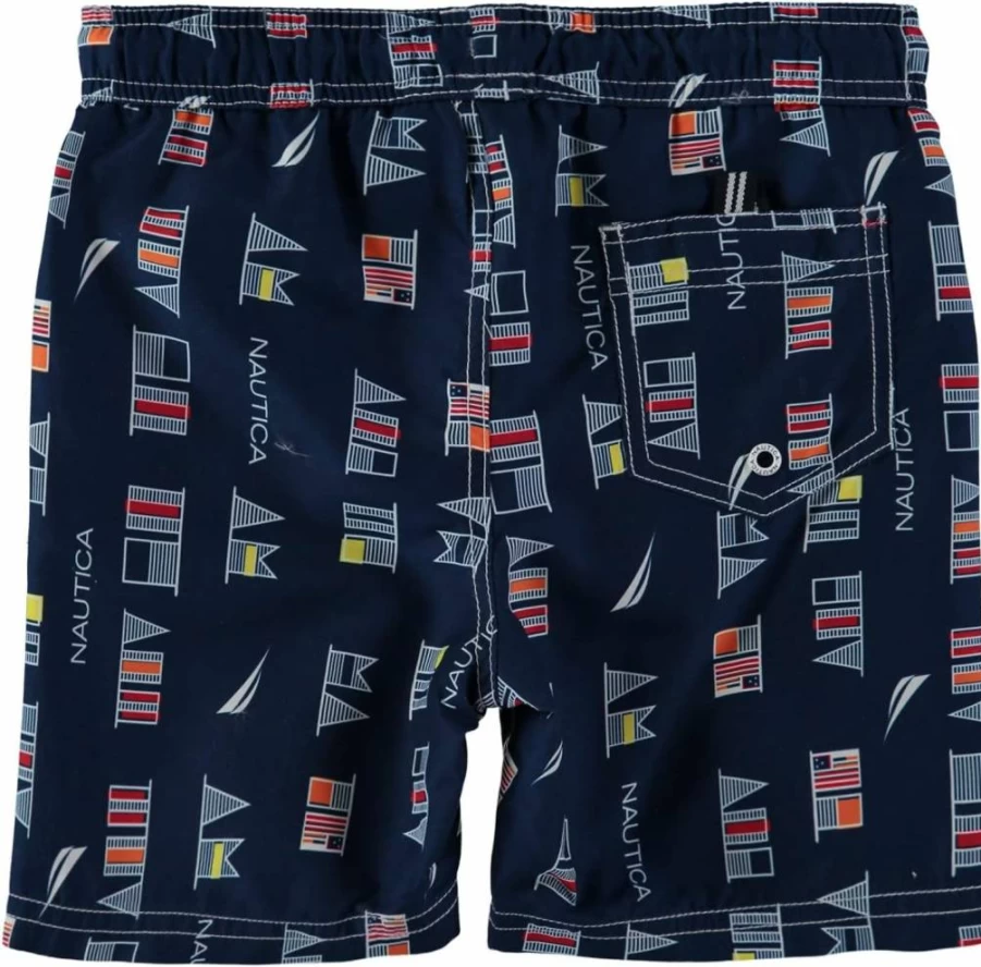 Nautica Boys' UPF 50+ Sun Protection Swim Trunks Quick-Dry Beach Shorts