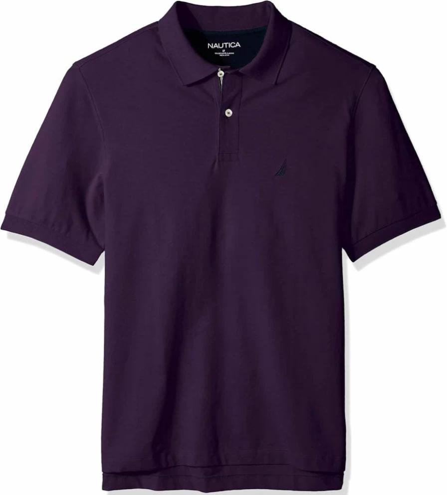 Nautica Men's Big & Tall Stretch Solid Short Sleeve Deck Polo Shirt for Comfort & Style