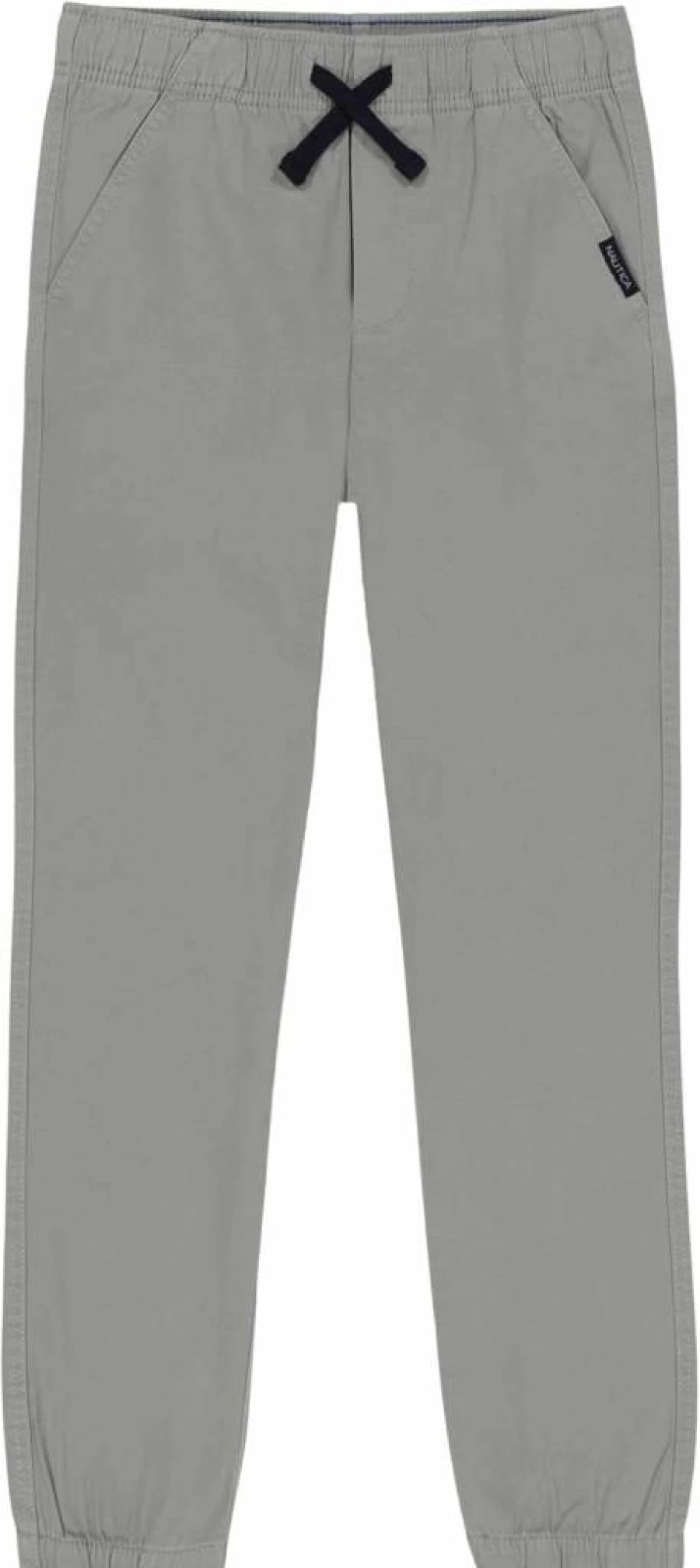Nautica Boys' Stretch Twill Jogger Pants with Drawstring and Pull-On Design for Comfort and Style