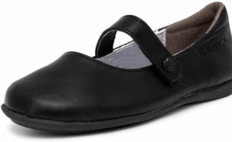 Nautica Girls' Mary Jane Ballet Flats - Lightweight Slip-On Fashion Shoes for Toddlers, Little Kids & Big Kids