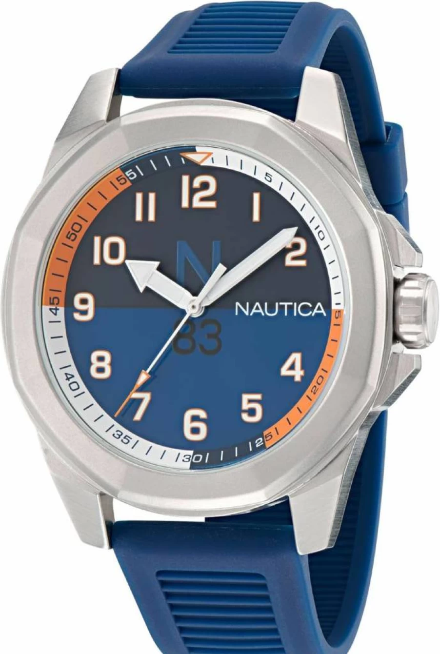 Nautica Men's Blue Wheat PU Leather Strap Watch - NAPTBS401 - Waterproof Casual Chronograph Timepiece