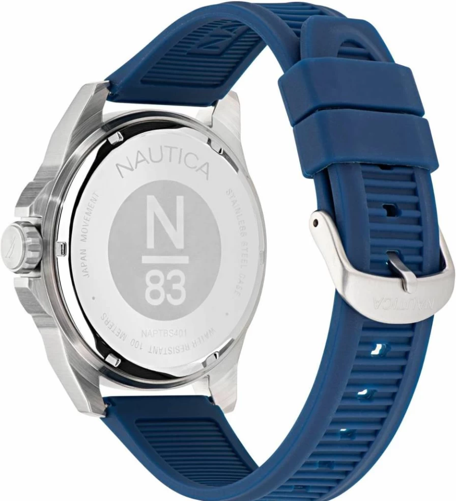 Nautica Men's Blue Wheat PU Leather Strap Watch - NAPTBS401 - Waterproof Casual Chronograph Timepiece
