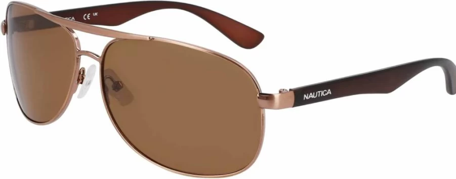 Nautica Men's N2245S Aviator Pilot Sunglasses Classic Metal Frame UV Protection