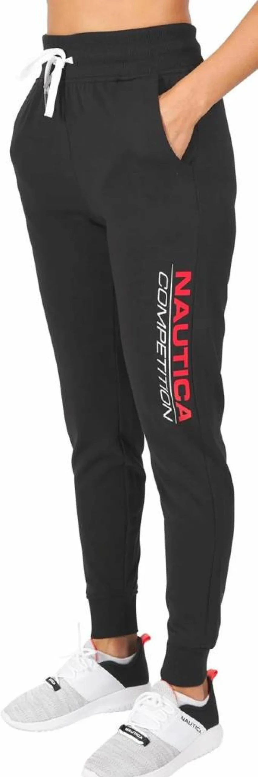 Nautica Women's Fleece Joggers - Soft Relaxed Fit Lounge Sweatpants for Running & Athletic Active Wear