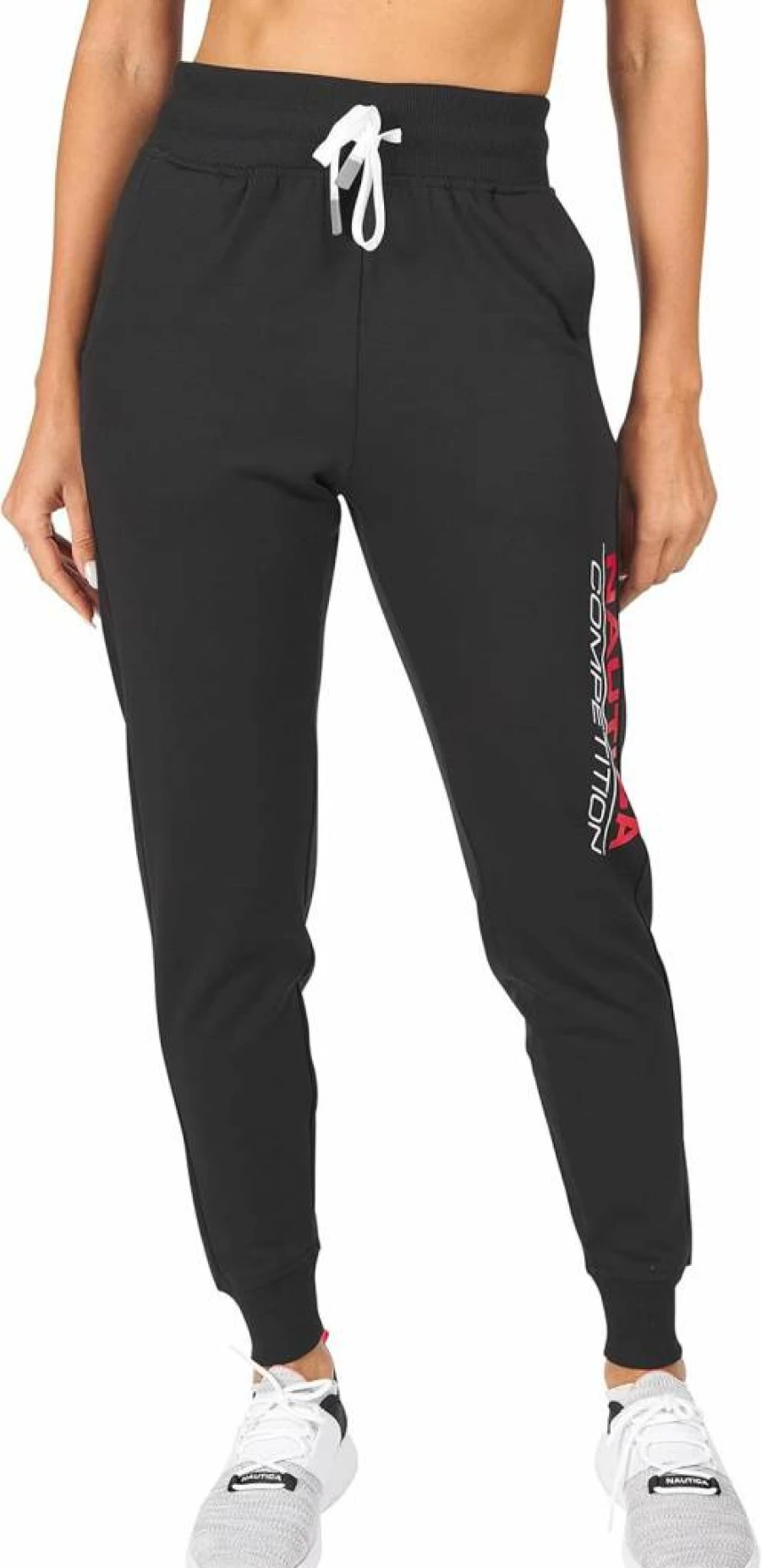 Nautica Women's Fleece Joggers - Soft Relaxed Fit Lounge Sweatpants for Running & Athletic Active Wear