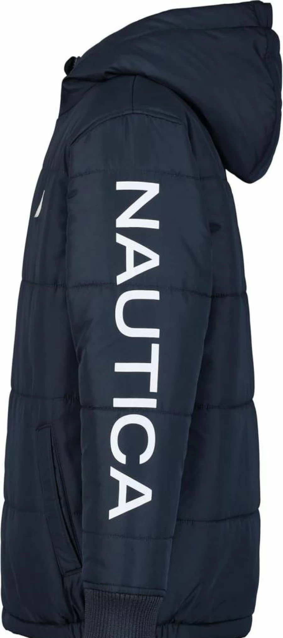 Nautica Boys' Winter Hooded Jacket with Polar Fleece Lining - Heavyweight Bubble Coat for Cold Weather