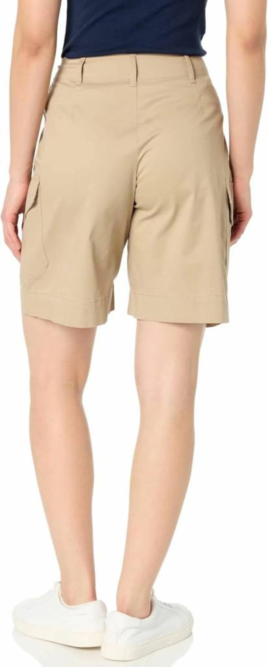 Nautica Women's Pleated Cargo Bermuda Shorts - Casual Comfort Stretch Waist Summer Shorts