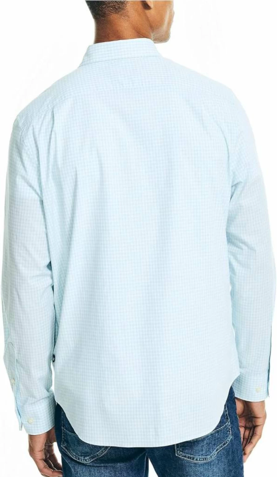 Nautica Men's Classic Fit Gingham Button-Down Shirt for Casual Wear