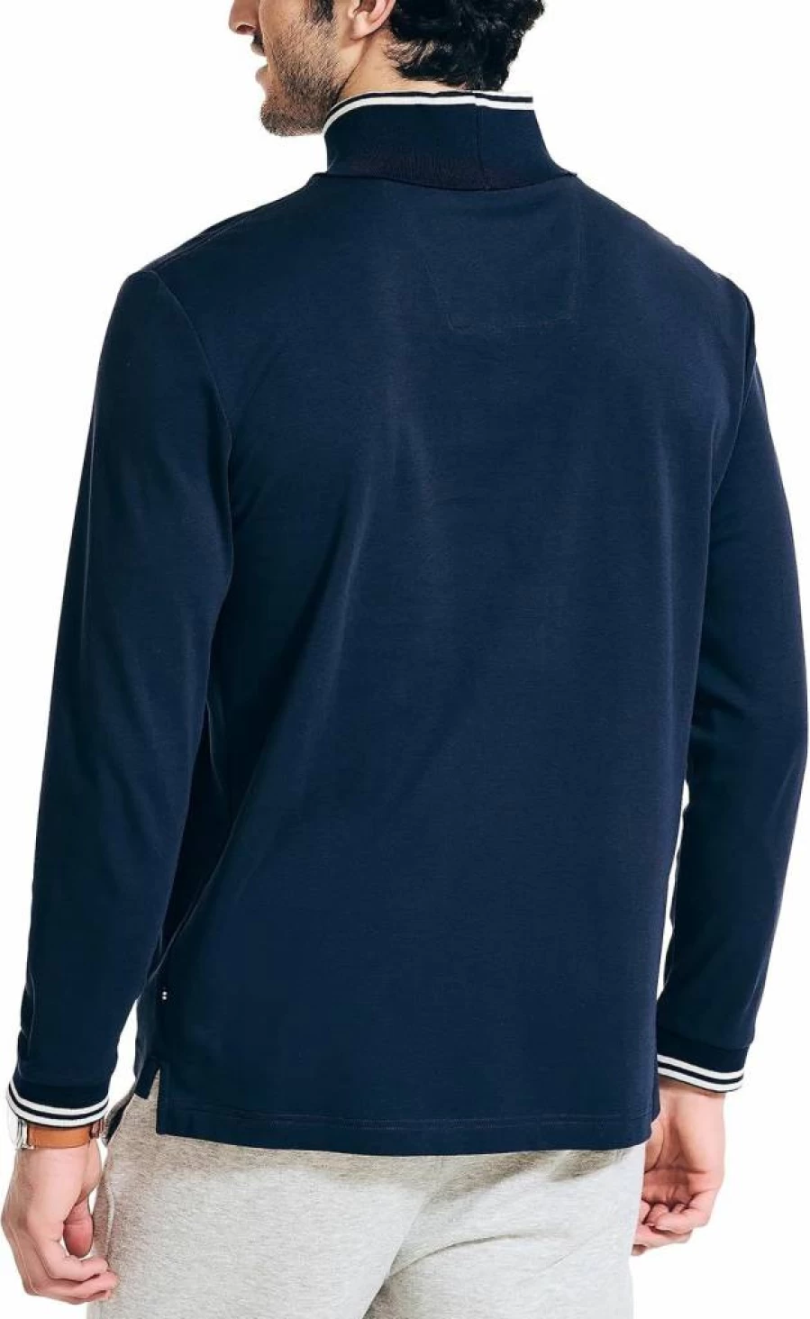 Nautica Men's Classic Turtleneck Sweater for Winter - Soft Knit Pullover Slim Fit Casual Warm Top