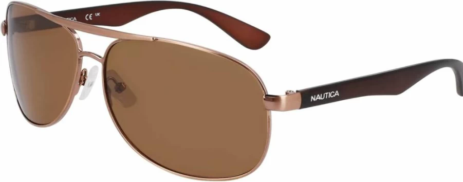 Nautica Men's N2245S Pilot Sunglasses Classic Aviator Style for UV Protection