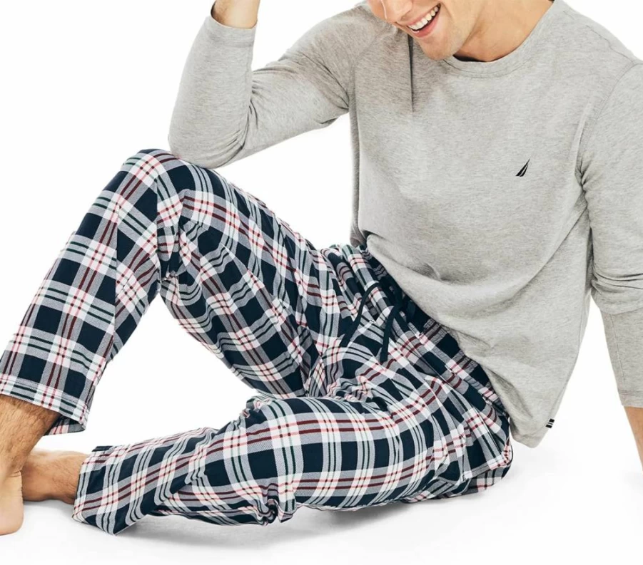 Nautica Men's Eco-Friendly Sleep Pants - Sustainable Comfort Lounge Wear