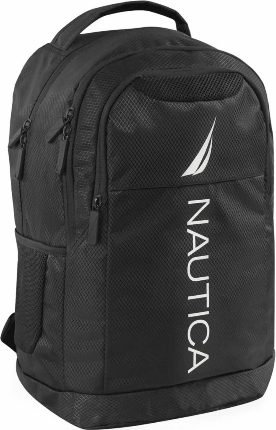 Nautica Navy Blue 18 Inch Water-Resistant Laptop Backpack for Men & Women, Durable Travel Daypack with USB Charging Port