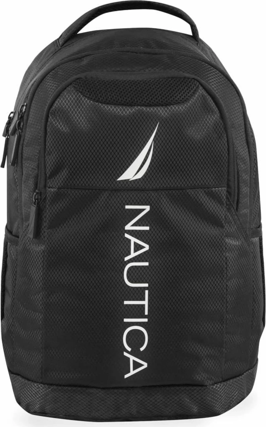 Nautica Navy Blue 18 Inch Water-Resistant Laptop Backpack for Men & Women, Durable Travel Daypack with USB Charging Port