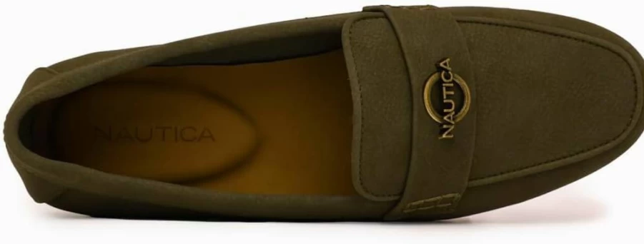 Nautica Women's Vegan Leather Penny Loafers - Slip-On Comfort with Memory Foam, Lightweight & Durable Everyday Moccasins