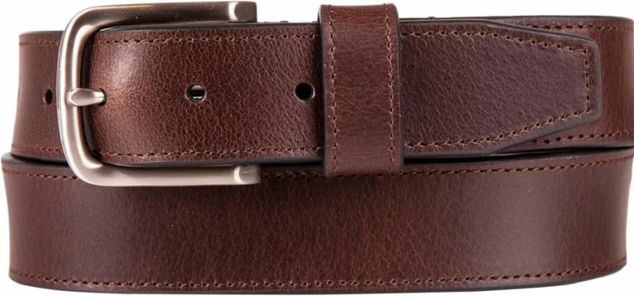 Nautica Men's Genuine Leather Belt with Metal Buckle - Classic Casual Wear for Jeans, Chinos & Khakis