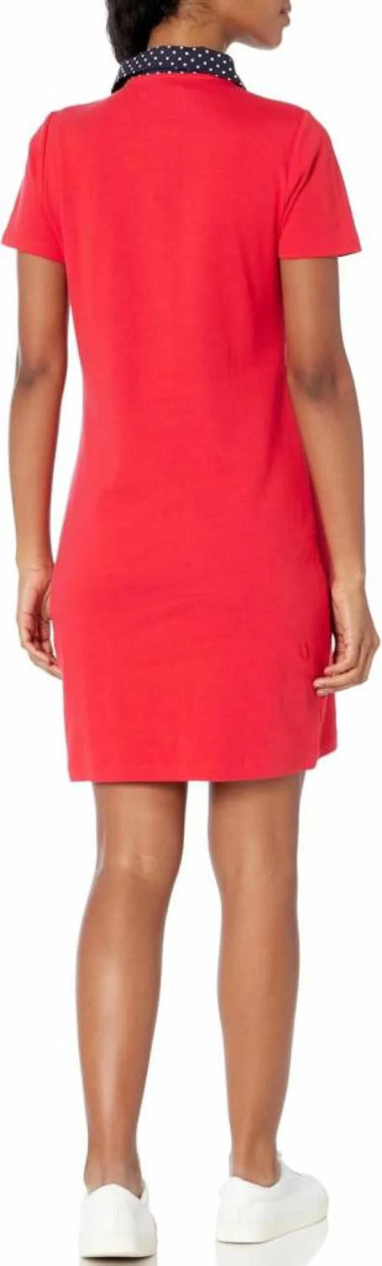 Nautica Women's Short Sleeve Polo Dress with Woven Collar - Casual Summer Style