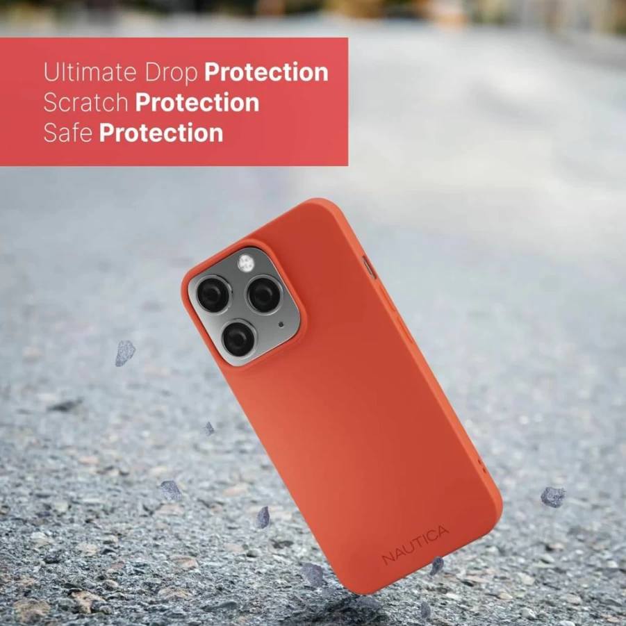 NAUTICA Matte Phone Case for iPhone 14 Pro - Ultra-Thin Slim Design, Soft-Touch Anti-Scratch, Shockproof Protective Cover