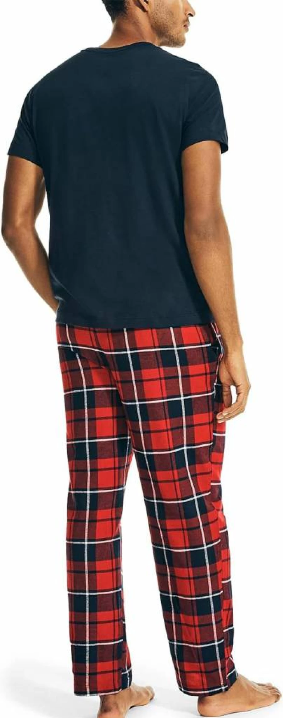 Nautica Men's Soft Flannel Pajama Set - Cozy Plaid Sleepwear for Men