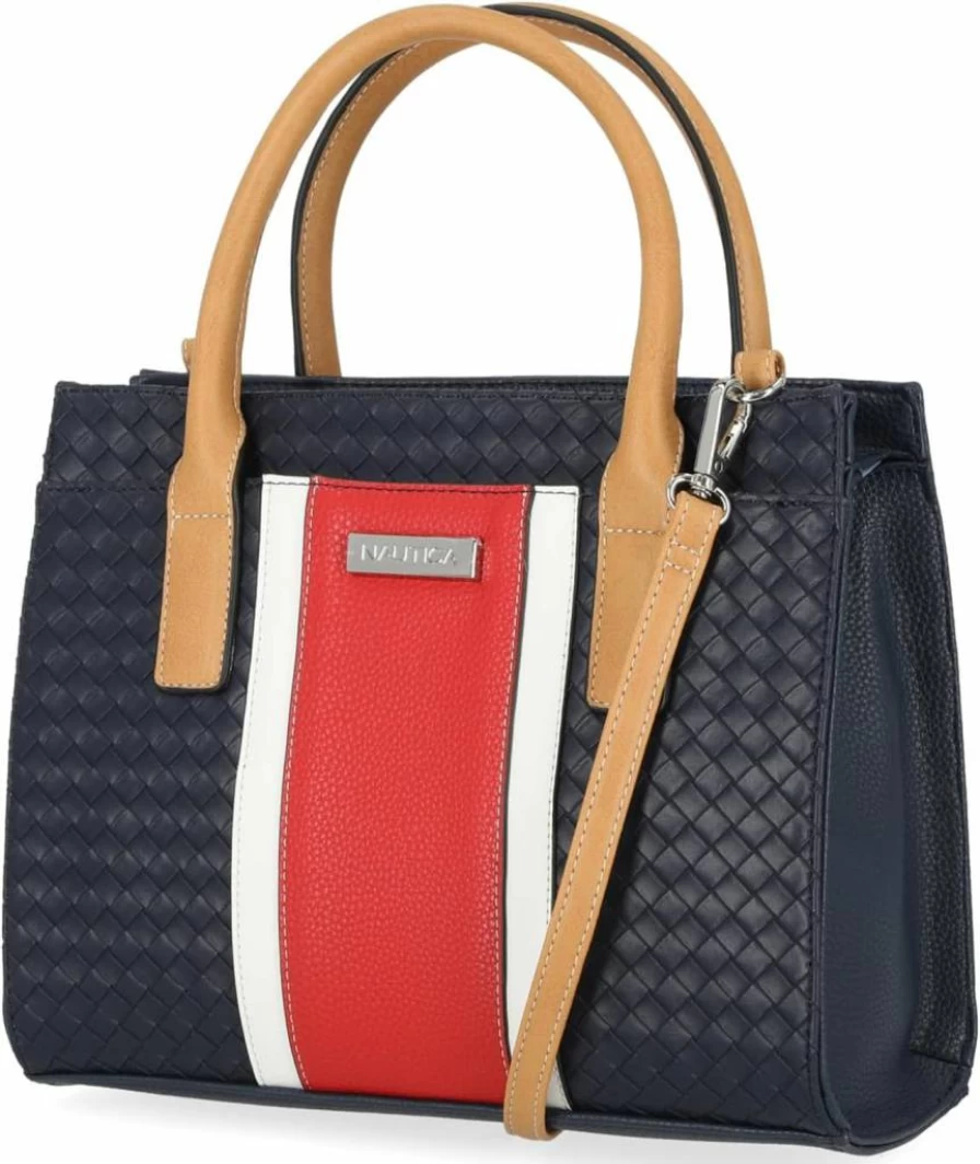 Nautica Women's Sandy Junior Top Handle Satchel Purse with Detachable Crossbody Strap