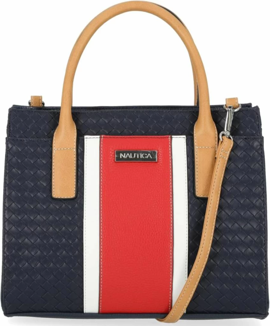 Nautica Women's Sandy Junior Top Handle Satchel Purse with Detachable Crossbody Strap