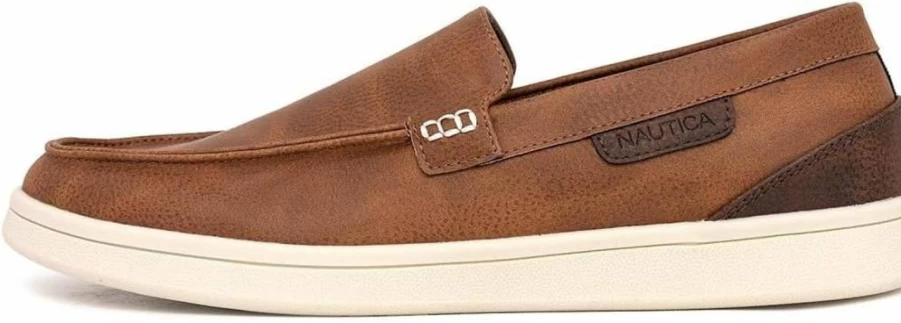 Nautica Men's Derwin Slip-On Loafers - Lightweight Casual Boat Shoes, Comfortable Moc Toe Sneakers for Men