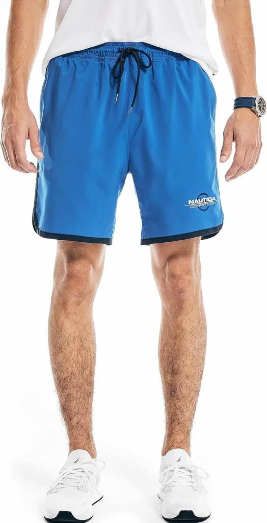 Nautica Men's Sustainable 7-Inch Performance Shorts – Quick-Dry Athletic Swim Trunks for Competition & Active Wear