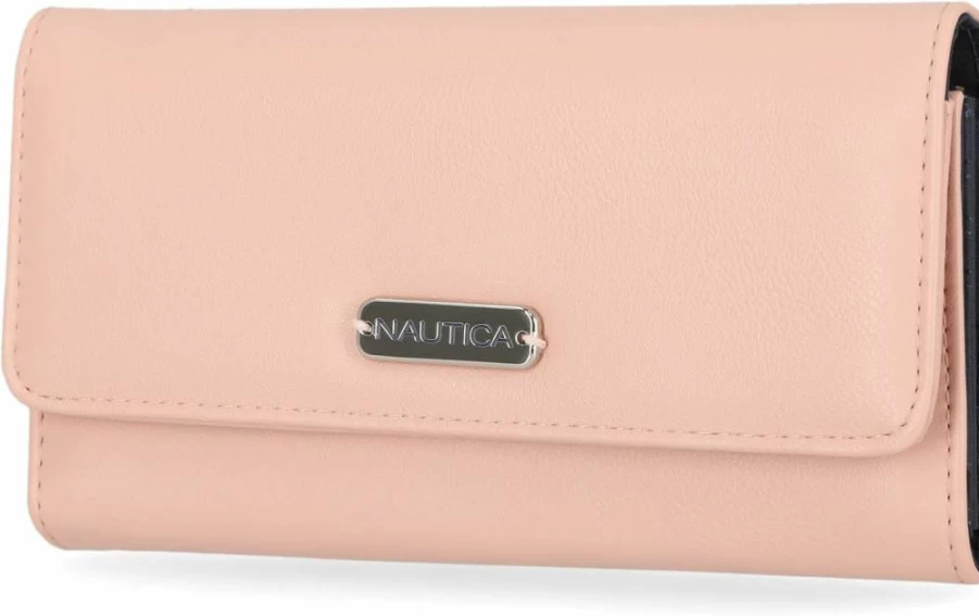 Nautica Women's Slim RFID Wallet - Compact Credit Card Holder with Coin Purse & Zipper Clutch Organizer
