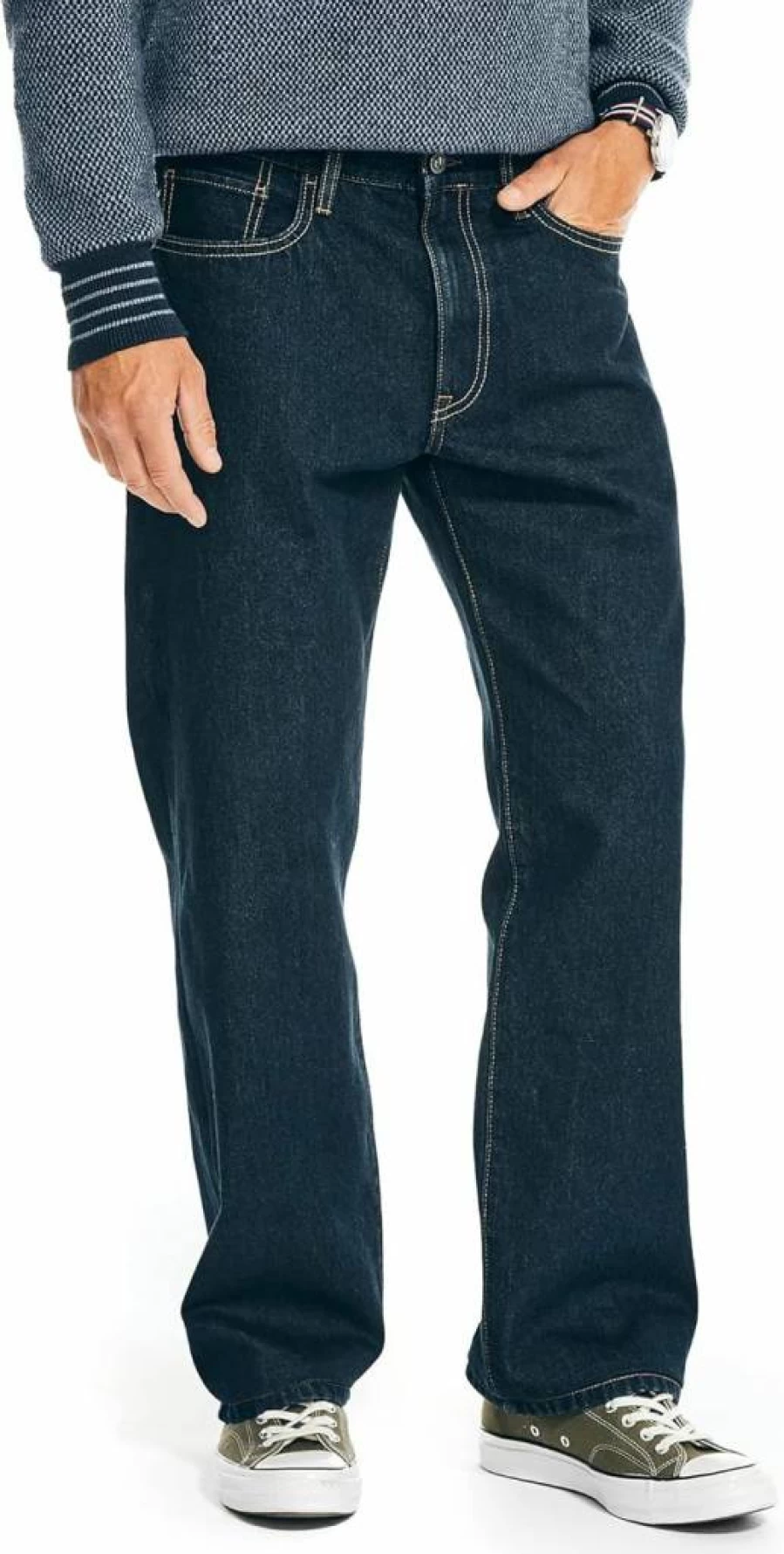 Nautica Men's Relaxed Fit Classic Denim Jeans for Comfort and Style