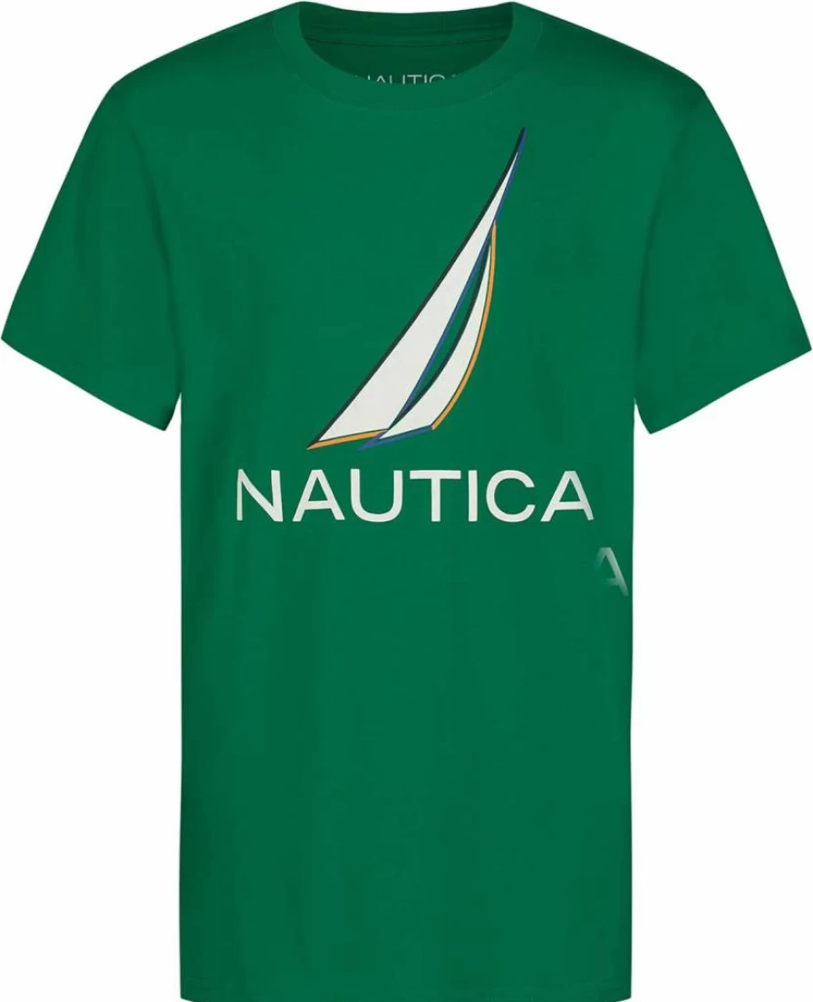 Nautica Boys' Soft Graphic T-Shirt - Comfortable Short Sleeve Crewneck Tee for Kids