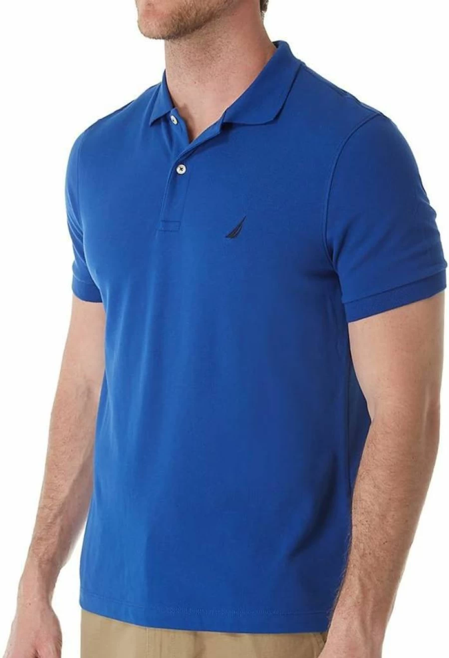 Nautica Men's Classic Solid Cotton Pique Polo Shirt Short Sleeve Casual Top