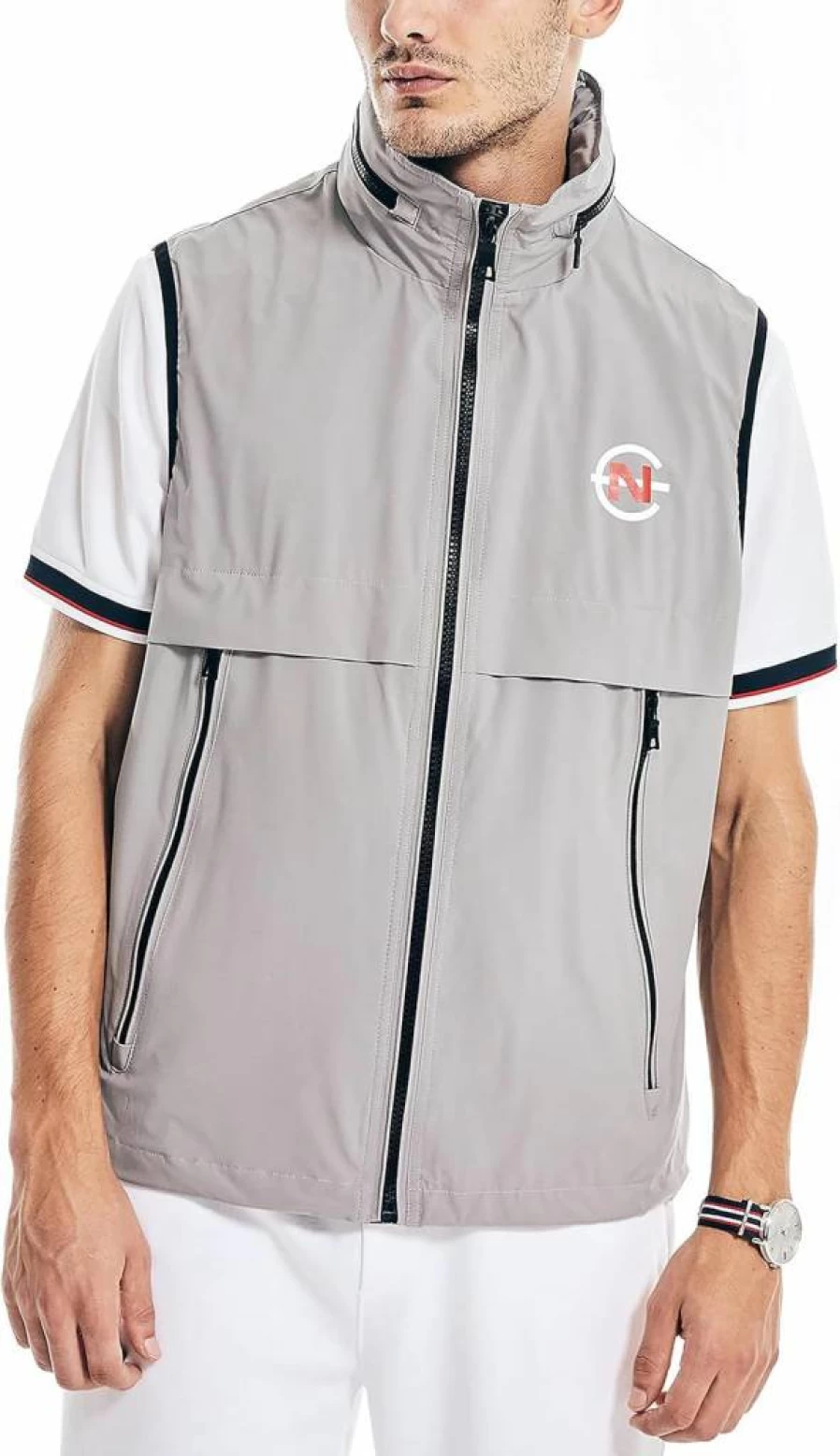 Nautica Men's Sustainable Performance Competition Vest – Lightweight & Breathable Activewear