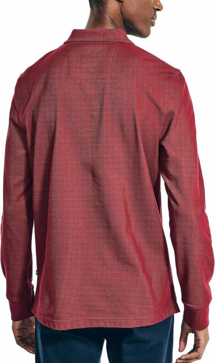 Nautica Men's Classic Fit Long-Sleeve Sustainable Deck Polo Shirt