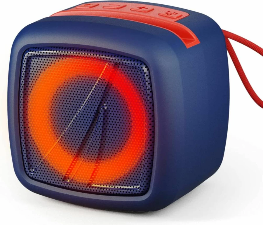 Nautica Bluetooth Speaker with LED Lights, IPX5 Waterproof, 15H Playtime, TWS Pairing, Bass Boost, Phone Holder for Home & Outdoor (Black)
