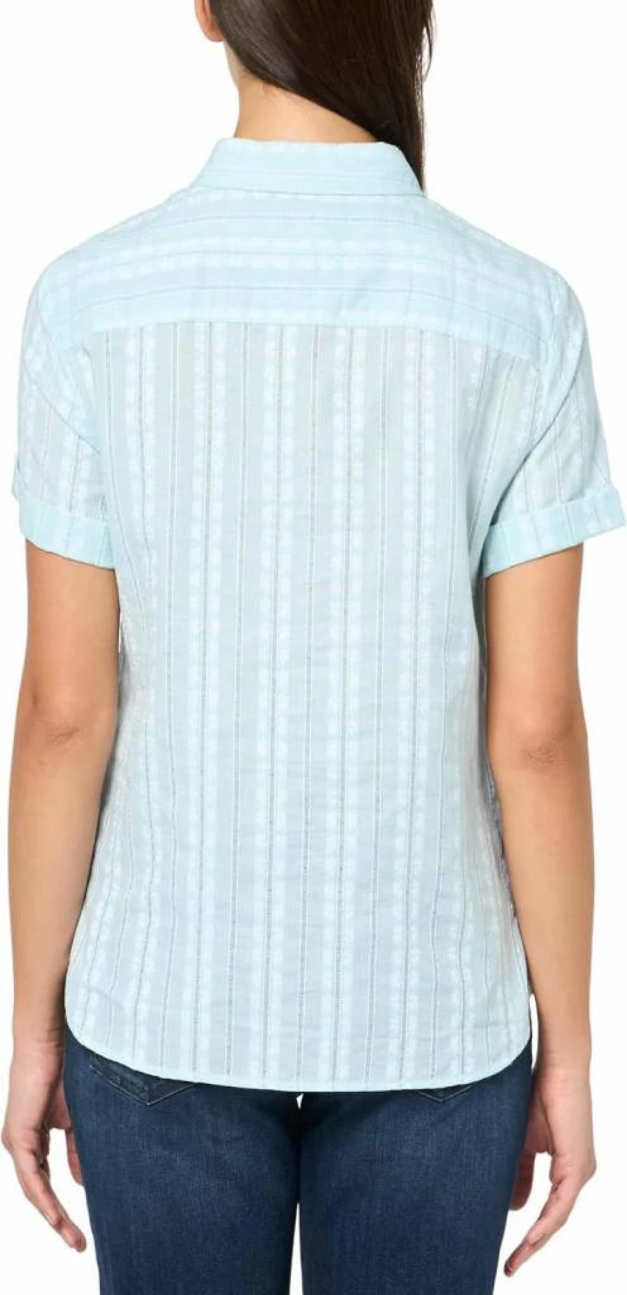 Nautica Women's Short Sleeve Button-Down Camp Shirt Casual Comfort Fit Top
