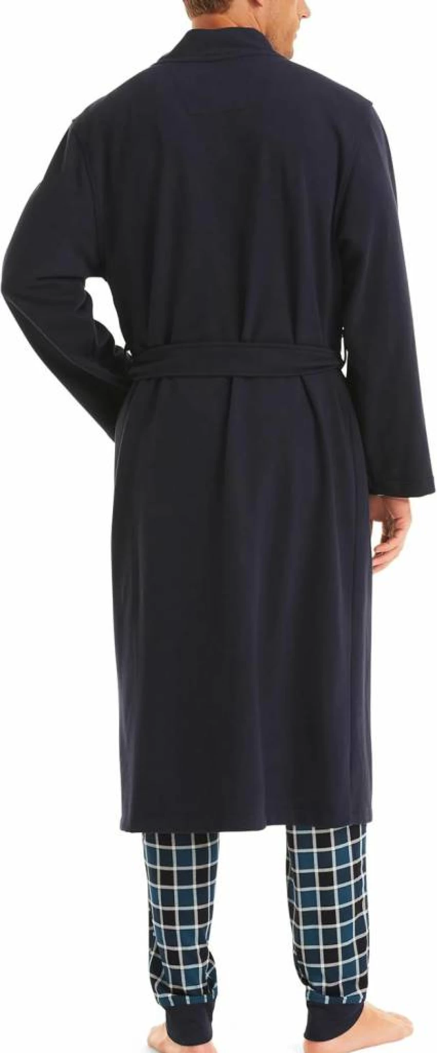 Nautica Navy Blue Kimono Robe for Men & Women – Lightweight Lounge Wear, One Size Comfortable Bathrobe