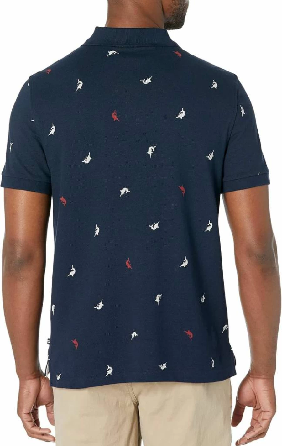 Nautica Men's Classic Fit Printed Deck Polo Shirt – Casual Short Sleeve Cotton Top for Men