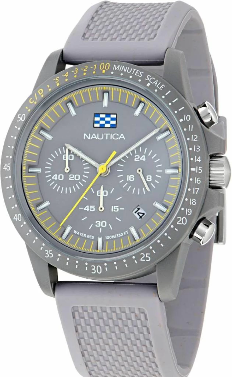 Nautica One Eco Men's Watch with Wheat PU Fiber Strap - Sustainable Fashion Timepiece