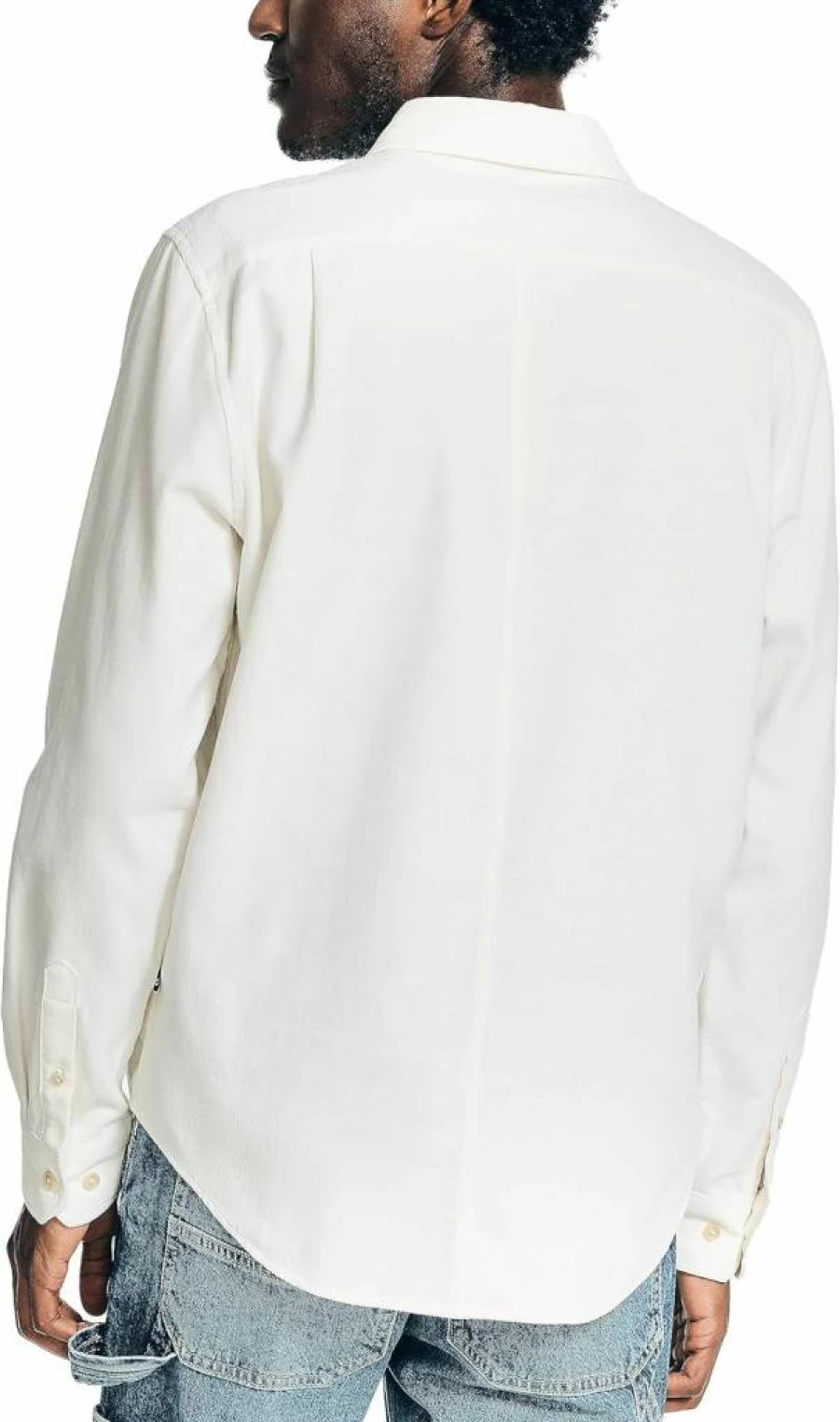 Nautica Men's Corduroy Button-Down Shirt Classic Comfort Fit Casual Long Sleeve Top
